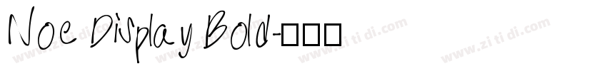 Noe Display Bold字体转换